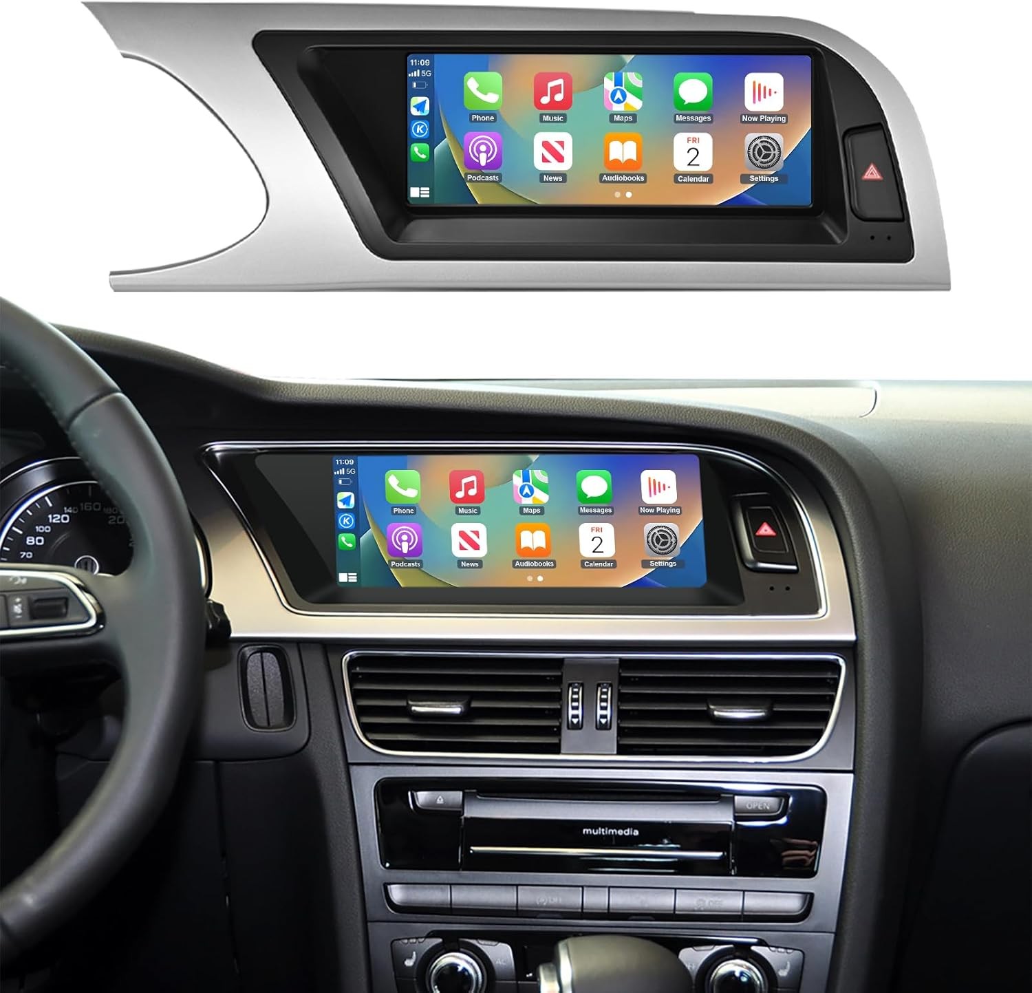 8.8″ Android Car Radio GPS Carplay Stereo For AUDI A4 S4 SR4 A5 S5 SR5 2008~2016