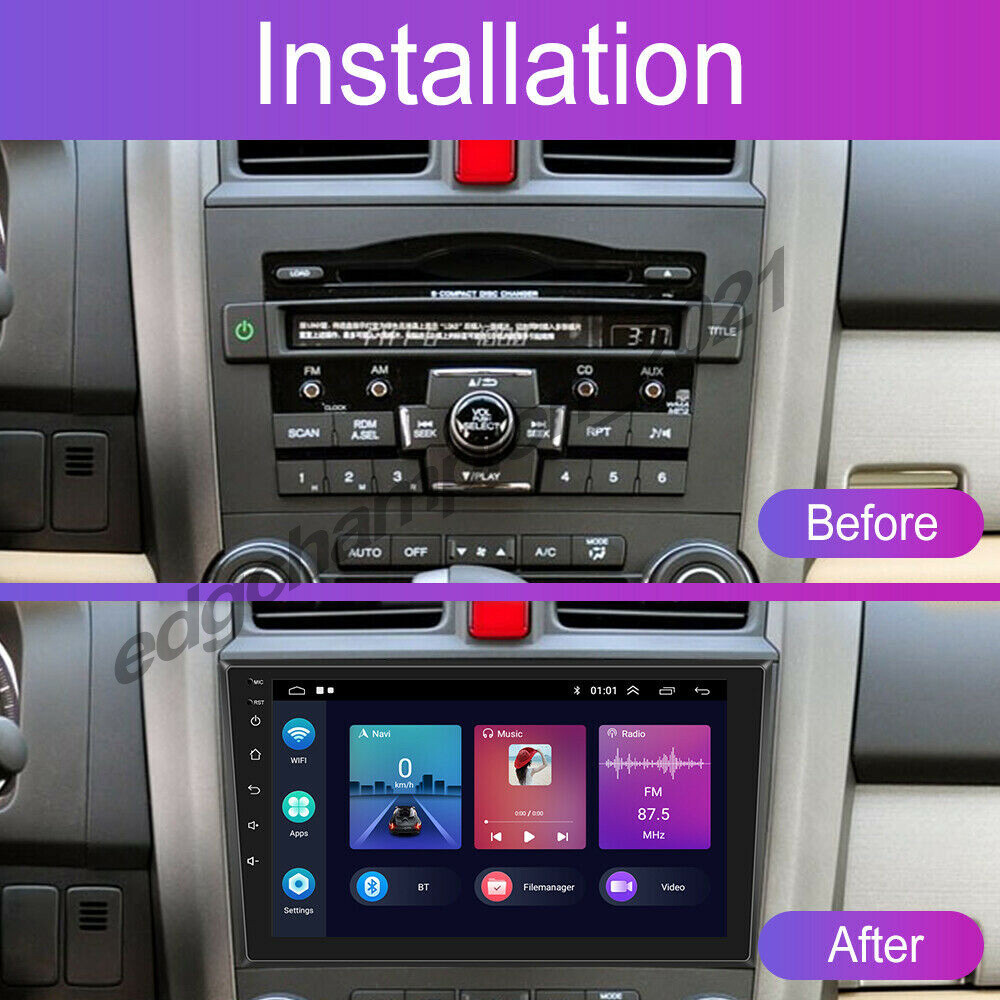 Apple Carplay For Honda CRV 2007-2011 Android 12.0 9” Car Stereo Radio GPS WIFI