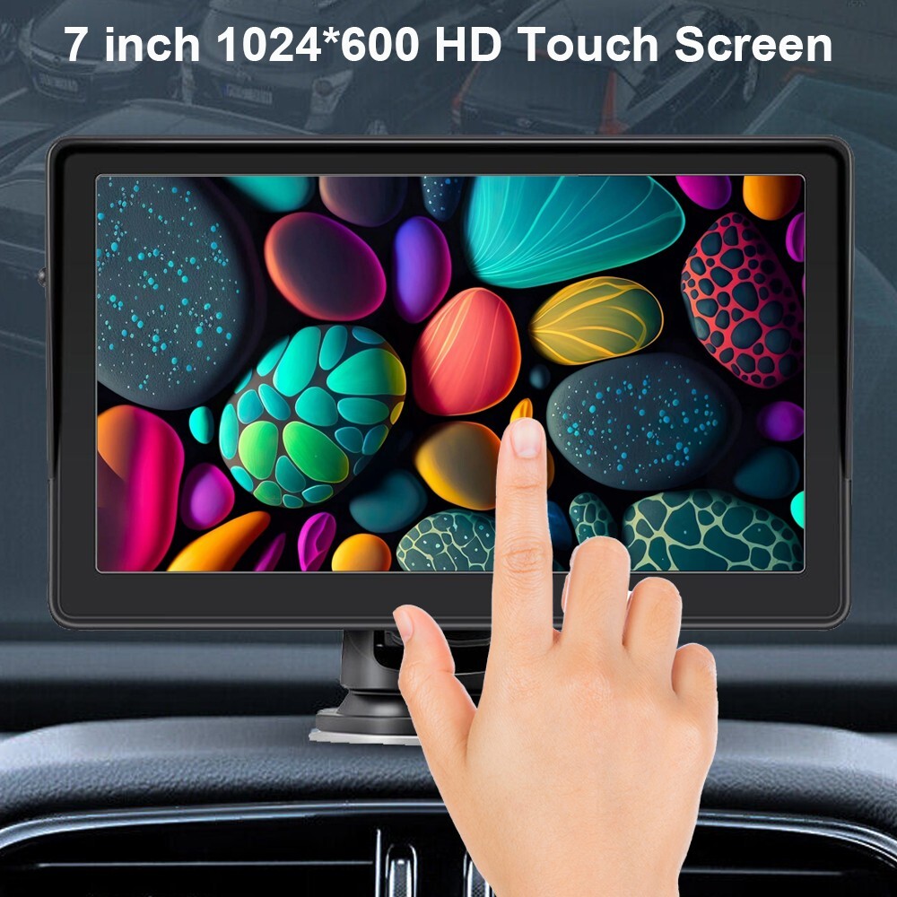 Portable wireless radio car stereo Apple CarPlay Android 7 “touch screen-