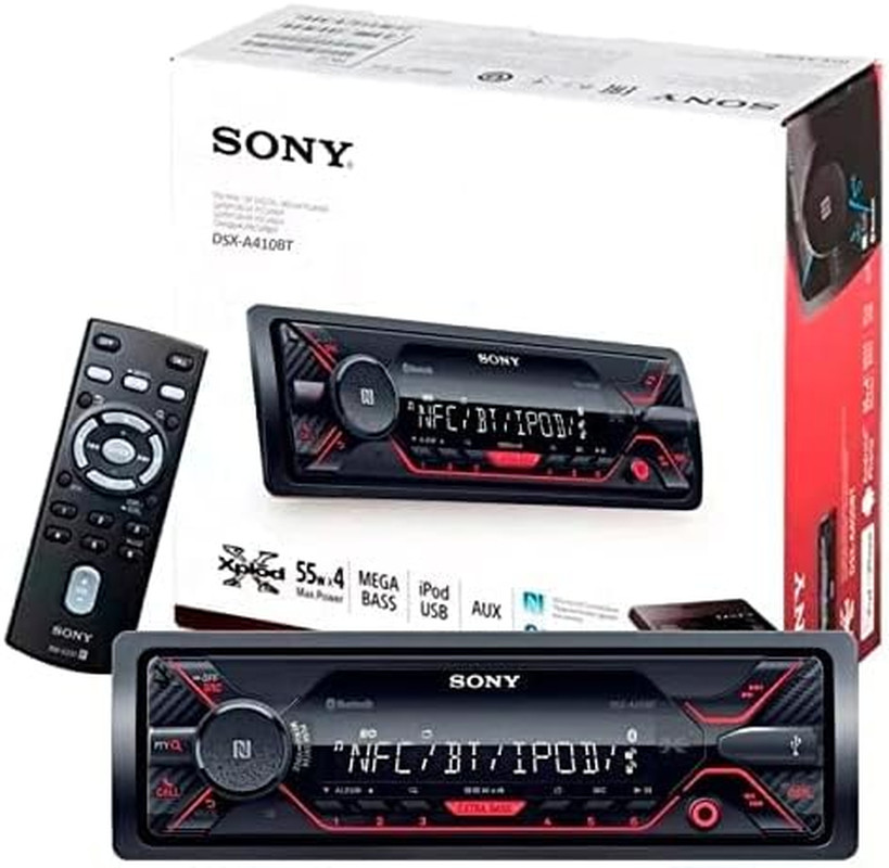 DSX-A410BT Single Din Bluetooth Front USB AUX Car Stereo Digital Media Receiver
