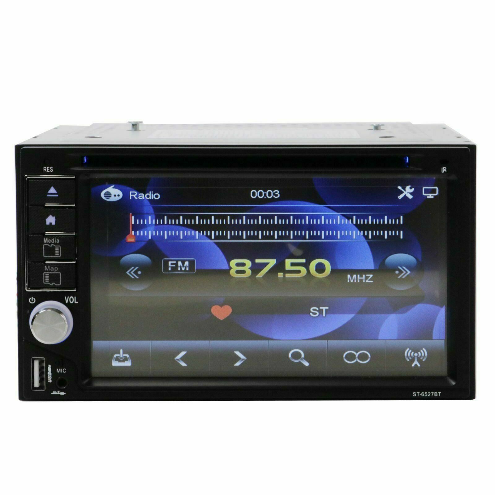 SoundXtreme Double Din Mirror Link Bluetooth Receiver with DVD/CD/MP3/FM/USB/SD