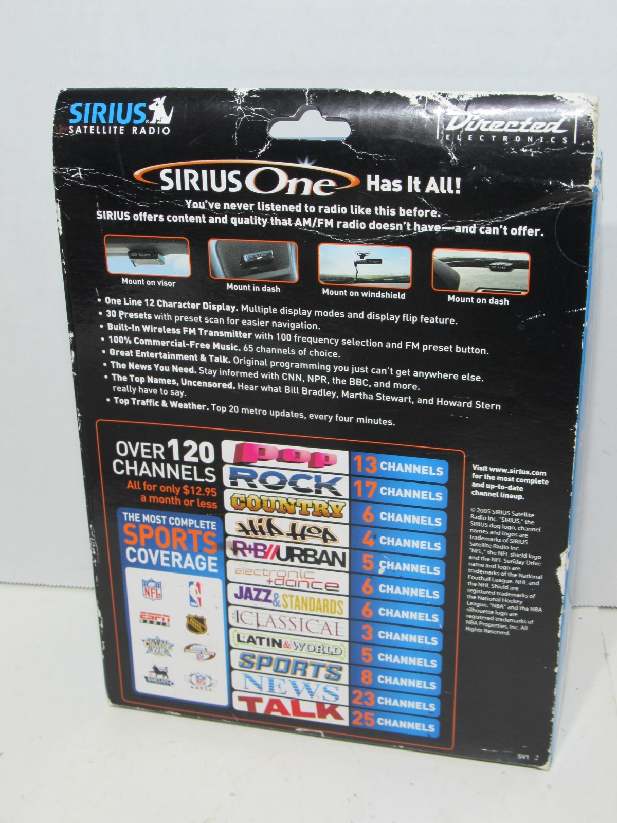 NEW Sirius One Satellite Radio System 2005 Car Kit Receiver Remote Sealed