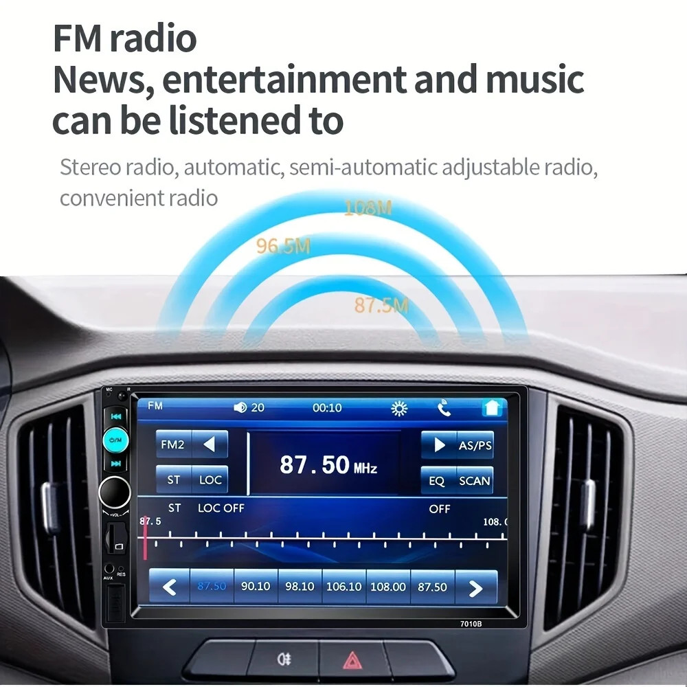 Car MP5 Media Player with USB/TF/AUX Input 2 Din Autoradio with Mirror Link