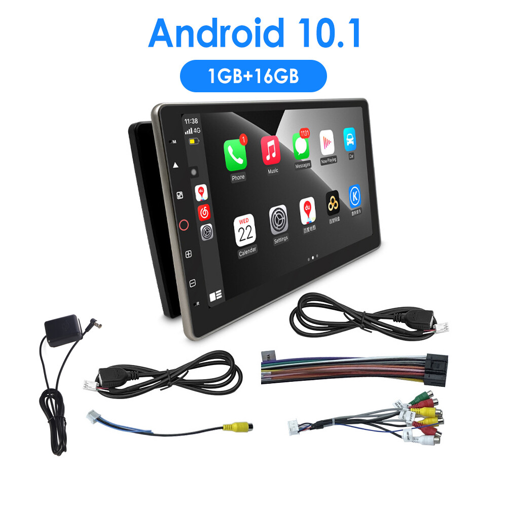 1X Double 2DIN Rotatable 10.1” Android 9 Touch Screen Car Stereo Radio GPS Wifi