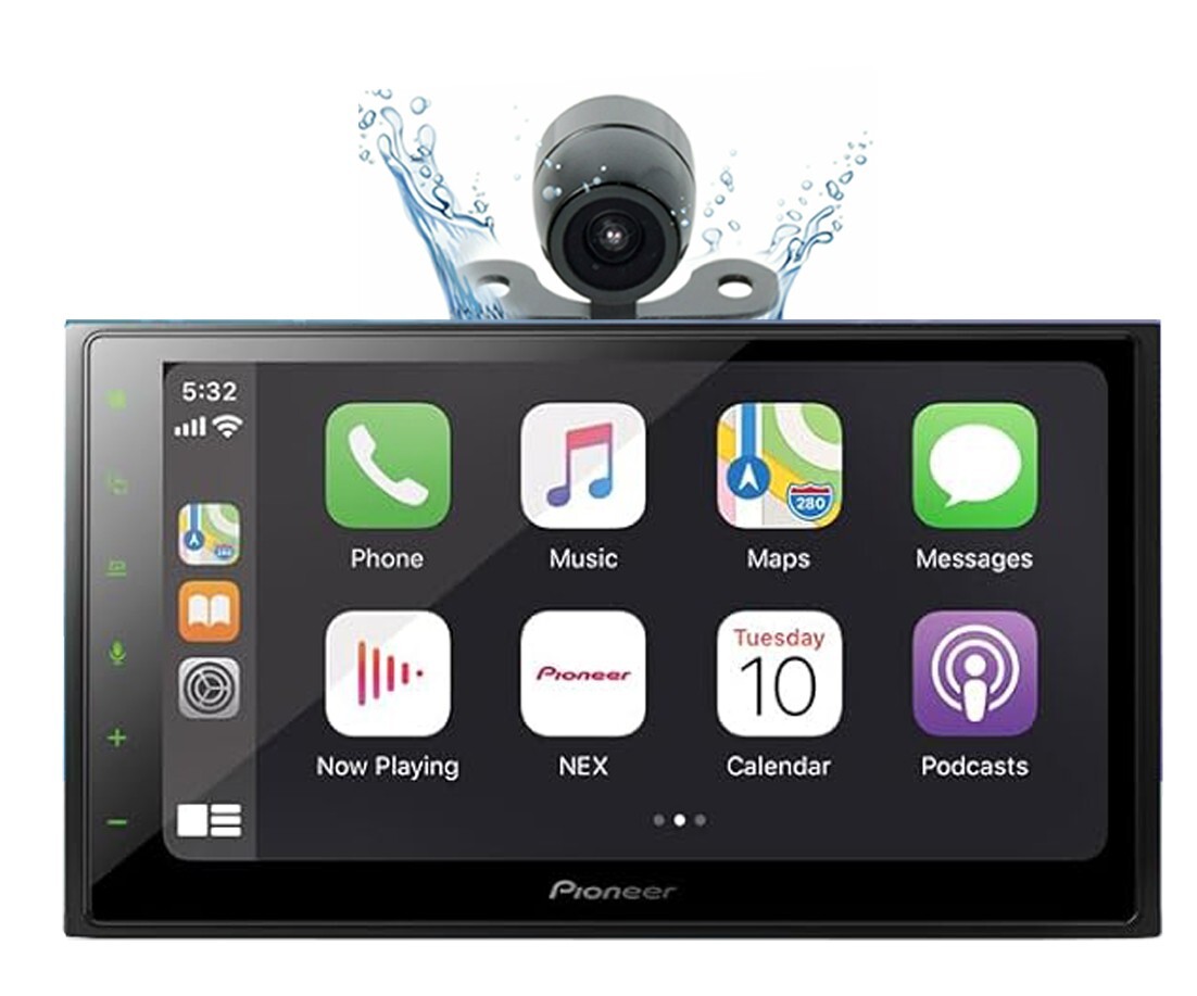 Pioneer DMH-2660NEX 6.8″ Touch Media Receiver w/ CarPlay + XV-20C Rear Camera