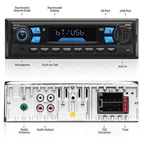 Sound Storm Laboratories ML43B Multimedia Car Stereo MP3 Player Single Din Black