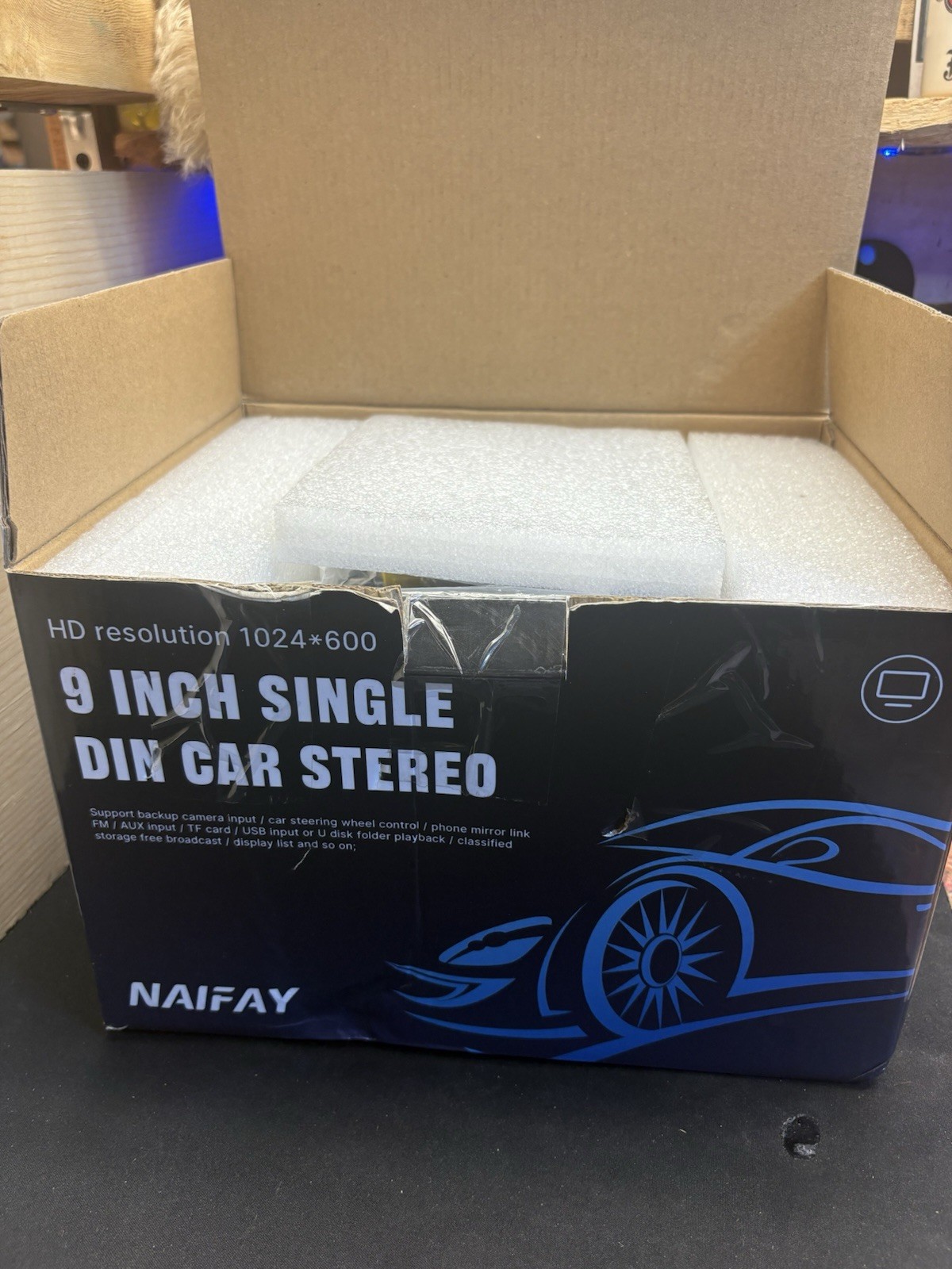 Naifay 9 Inch Car Stereo Single Din Radio with Apple Carplay & Android Auto