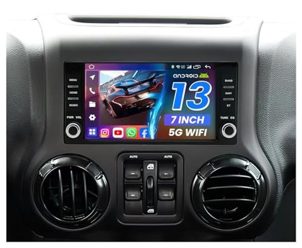 [4G+64G] Car Radio for Jeep JK Wrangler 2007-2017: 7″ 7 Inch 4GB RAM+64GB ROM