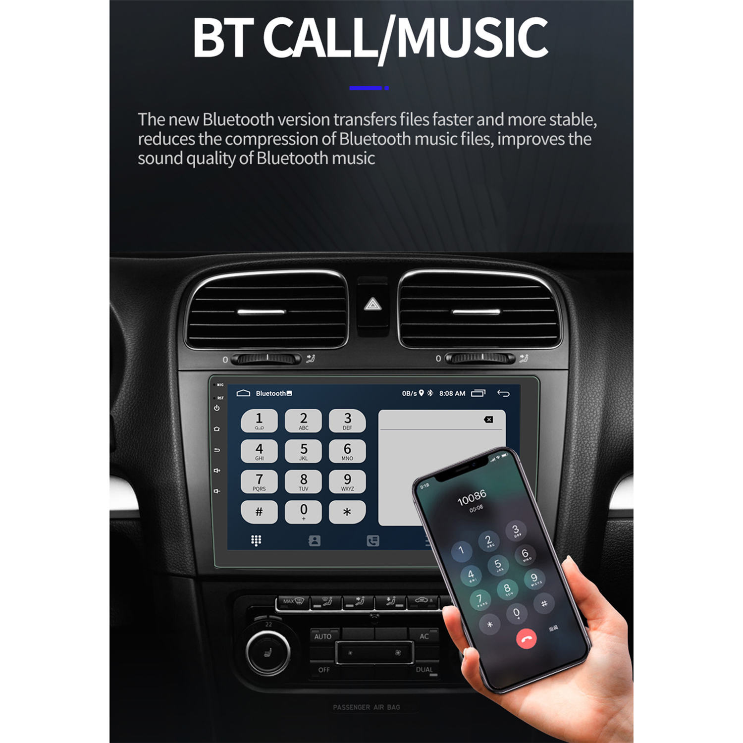 9′ 2-DIN Android 10.1 Car Radio 1+16GB Touch Screen Bluetooth WIFI S-9090