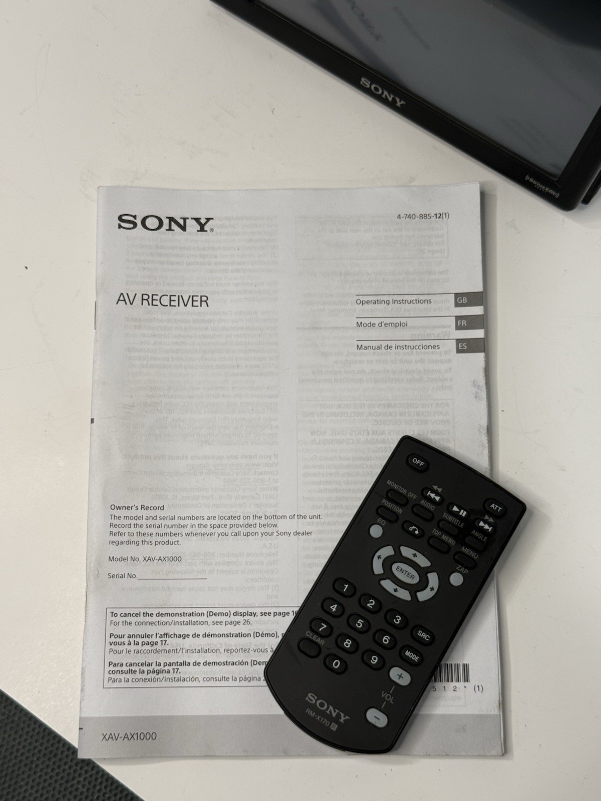 Sony XAV-AX1000 6.2 inch Apple CarPlay Media Receiver with Bluetooth