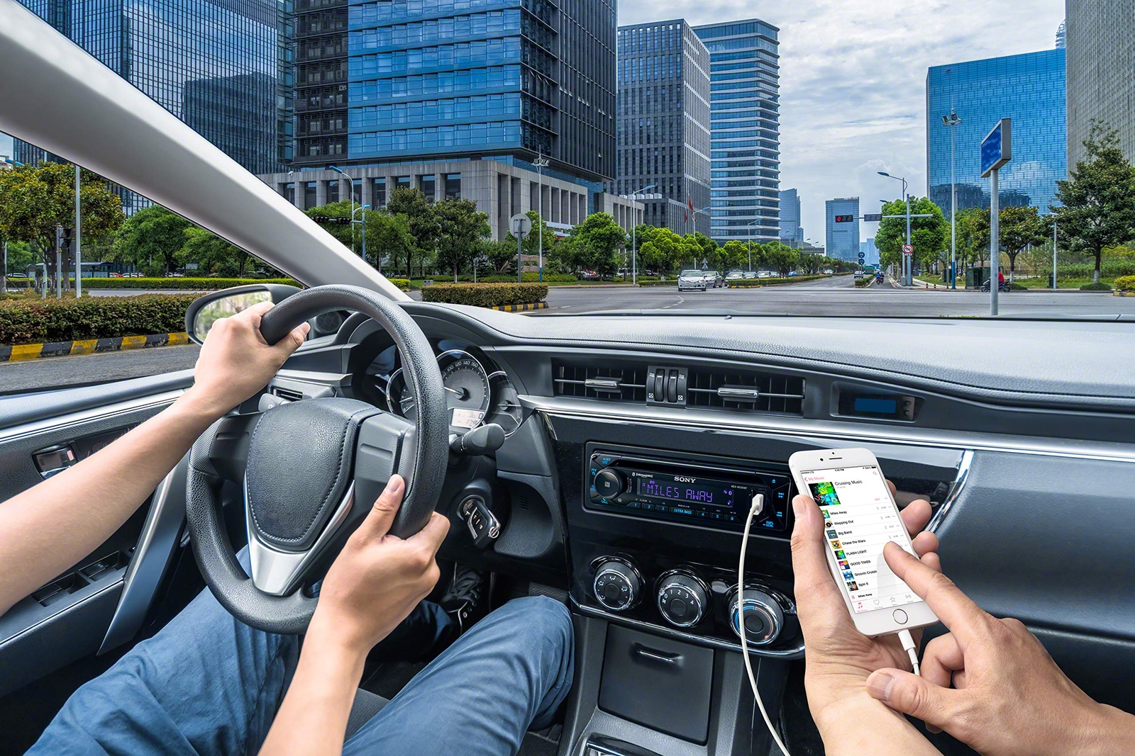 Single DIN Bluetooth Car Stereo AM FM Radio SiriusXM Ready Dual Phone Connection