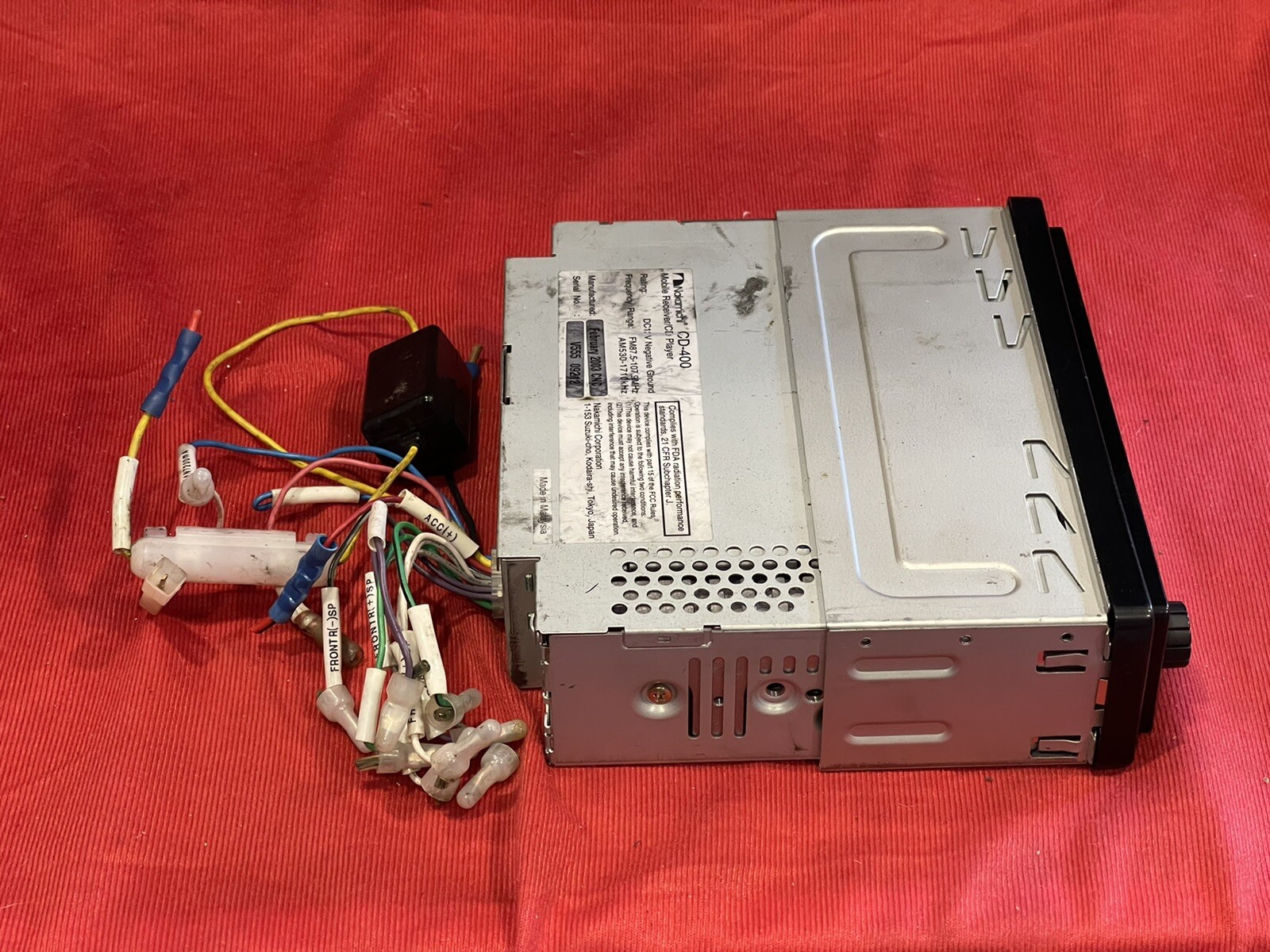 USED NAKAMICHI CAR AUDIO CD PLAYER RADIO AUDIO UNIT VINTAGE CD-400 CD400