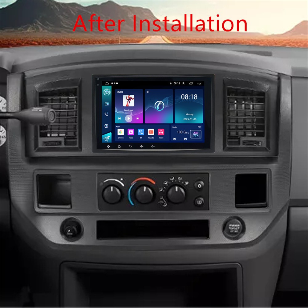 8in Car MP5 Player WIFI BT FM Mirror Link Fit For 2006-2008 Dodge RAM 1500 2500