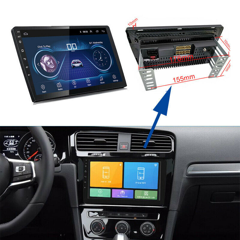 7″/9″/10.1″ GPS Navi Android 10.1 2 Din Car Stereo Radio Touch Screen WiFi BT US