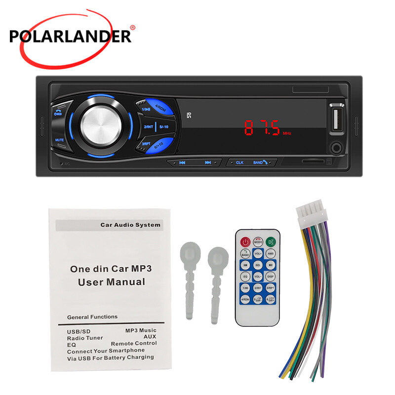 Single 1 Din Audio Digital Car Radio FM Charging Bluetooth Player MP3 USB/AUX/TF