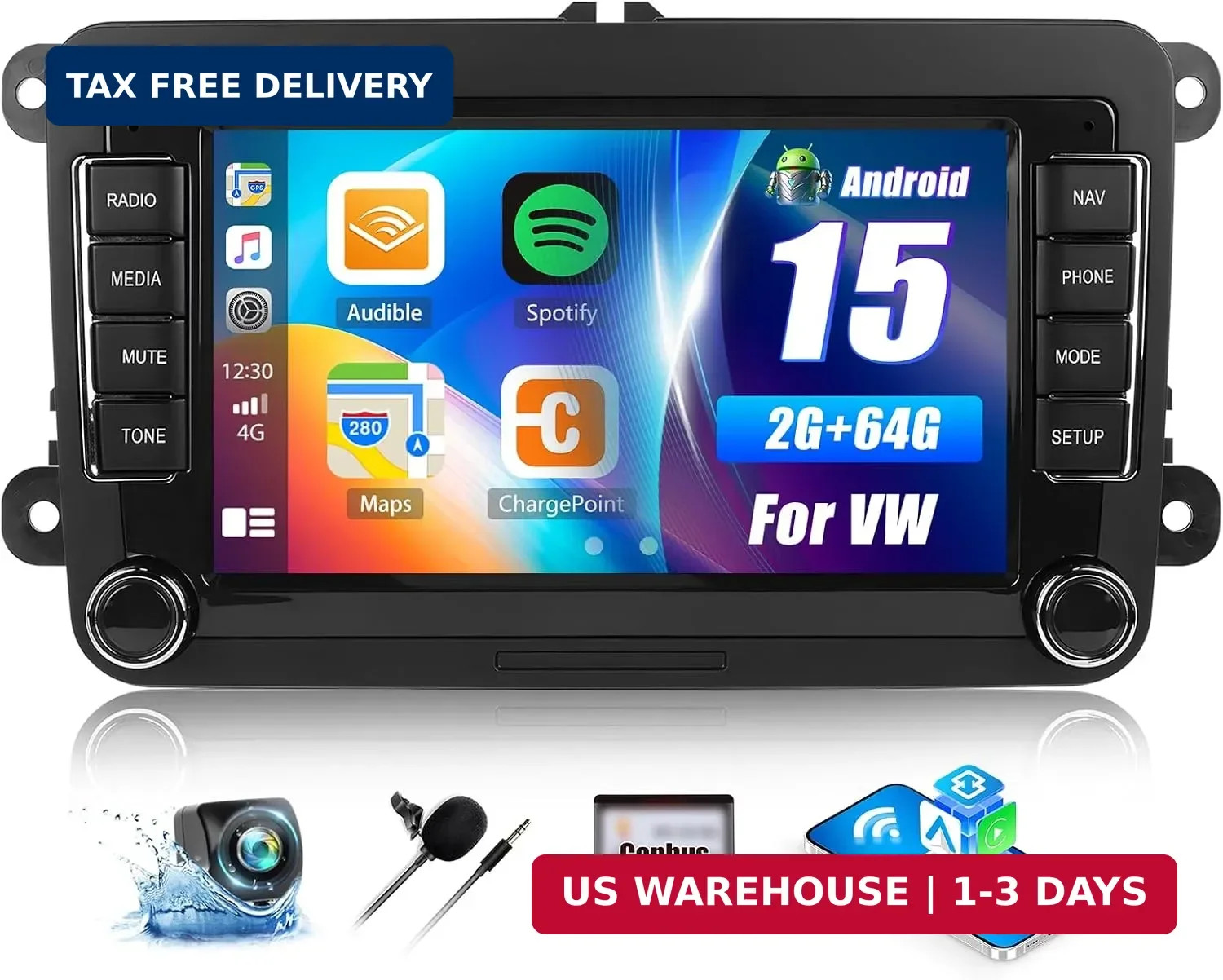 Car Stereo for VW Passat Jetta Tiguan Golf MK5 MK6 T5 EOS Polo 7 Inch Touchscree