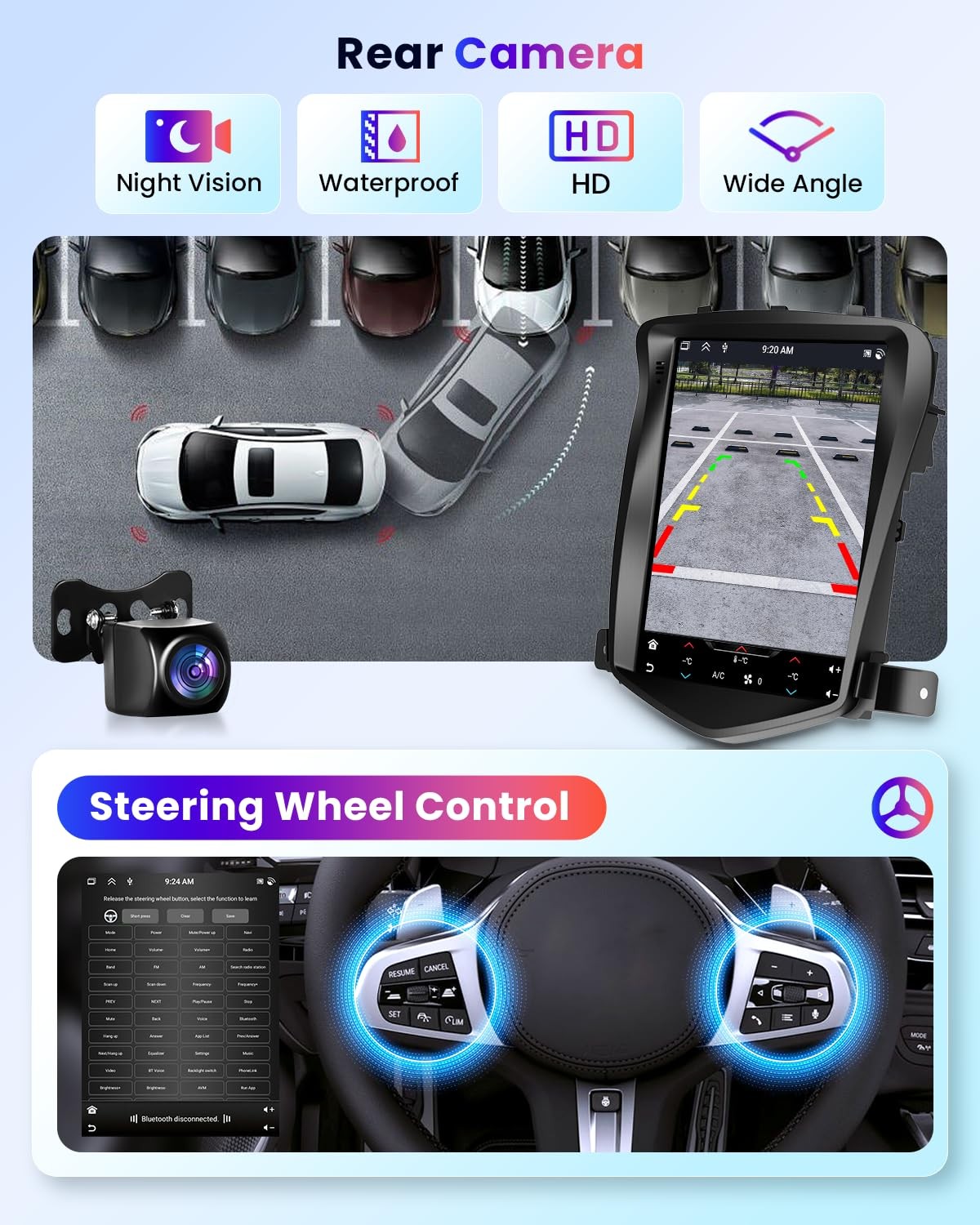 9.7″ Touchscreen Wireless Carplay Android Auto Stereo for 2009-2014 Chevy Cruze