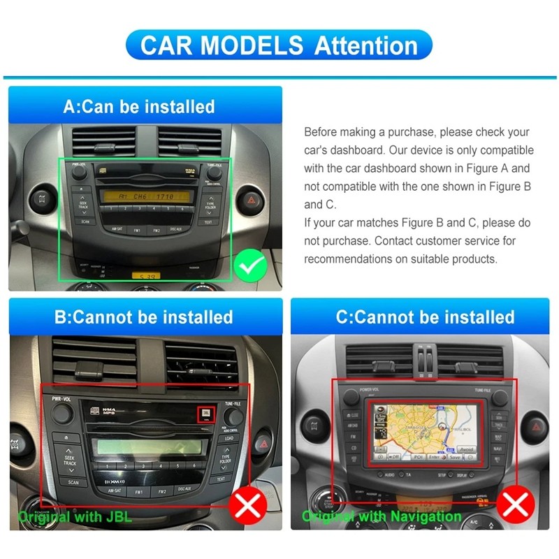 8 Core 64G Android Car Radio for Toyota RAV4 2006 2007-2012 Carplay Stereo GPS