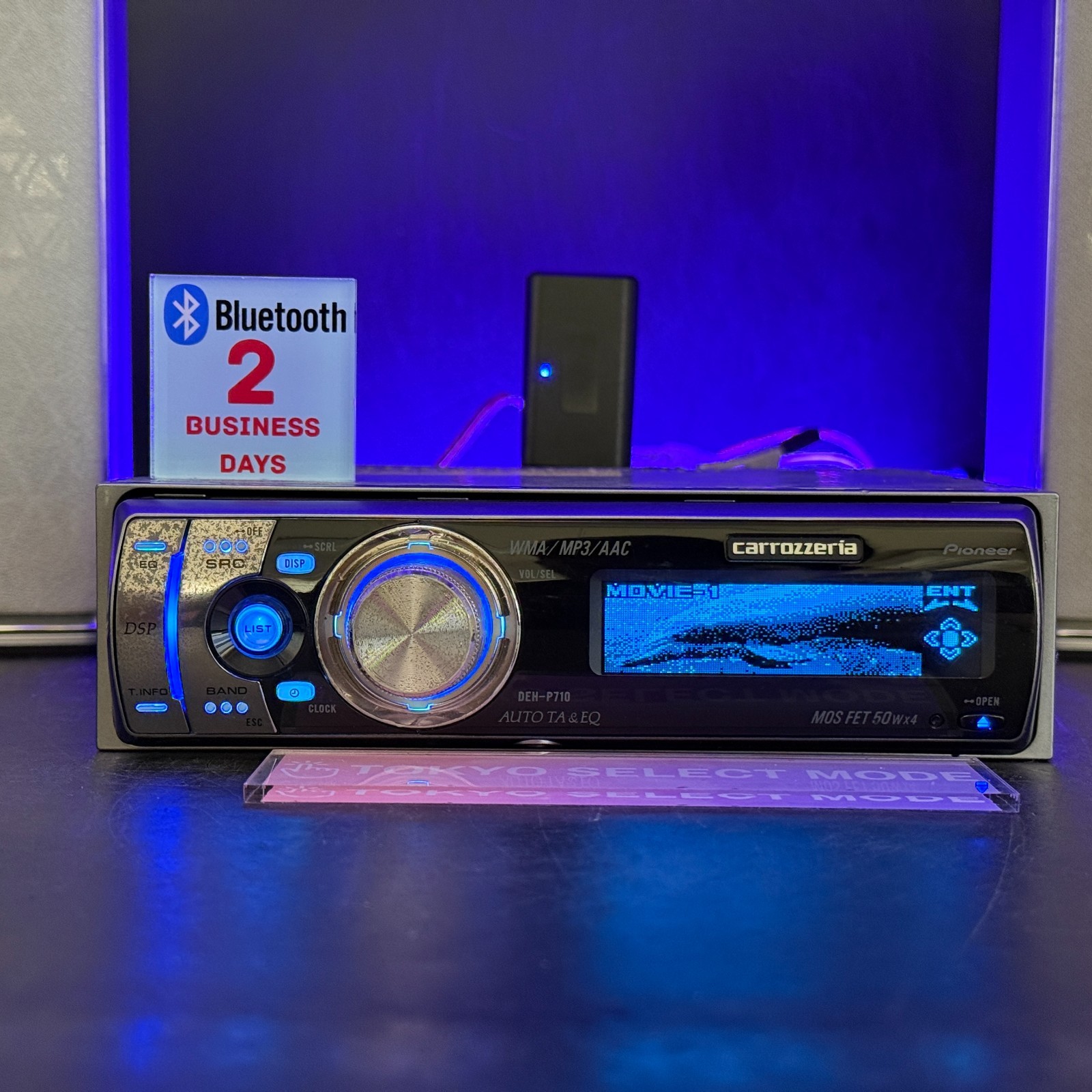 Pioneer Carrozzeria DEH-P710 CD Receiver Car Stereo No Wiring Harness Tested JPN