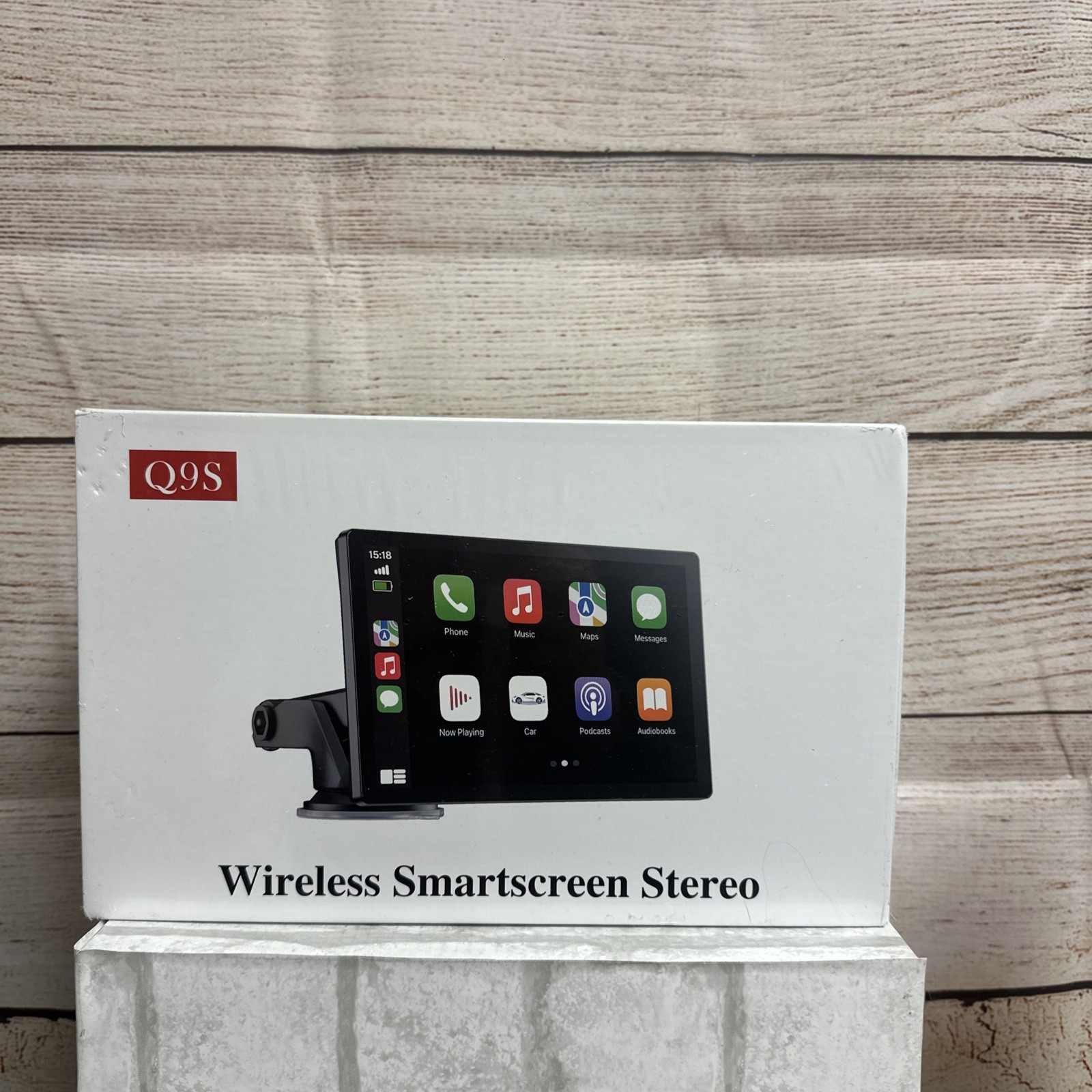 Q9S Wireless Smart Screen 9″ Touchscreen Car Stereo, Black