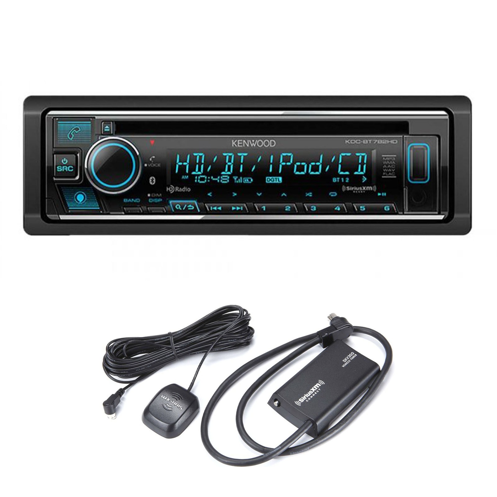 Kenwood KDC-BT782HD CD Receiver w/ Bluetooth & SiriusXM SXV300v1 Receiver Kit