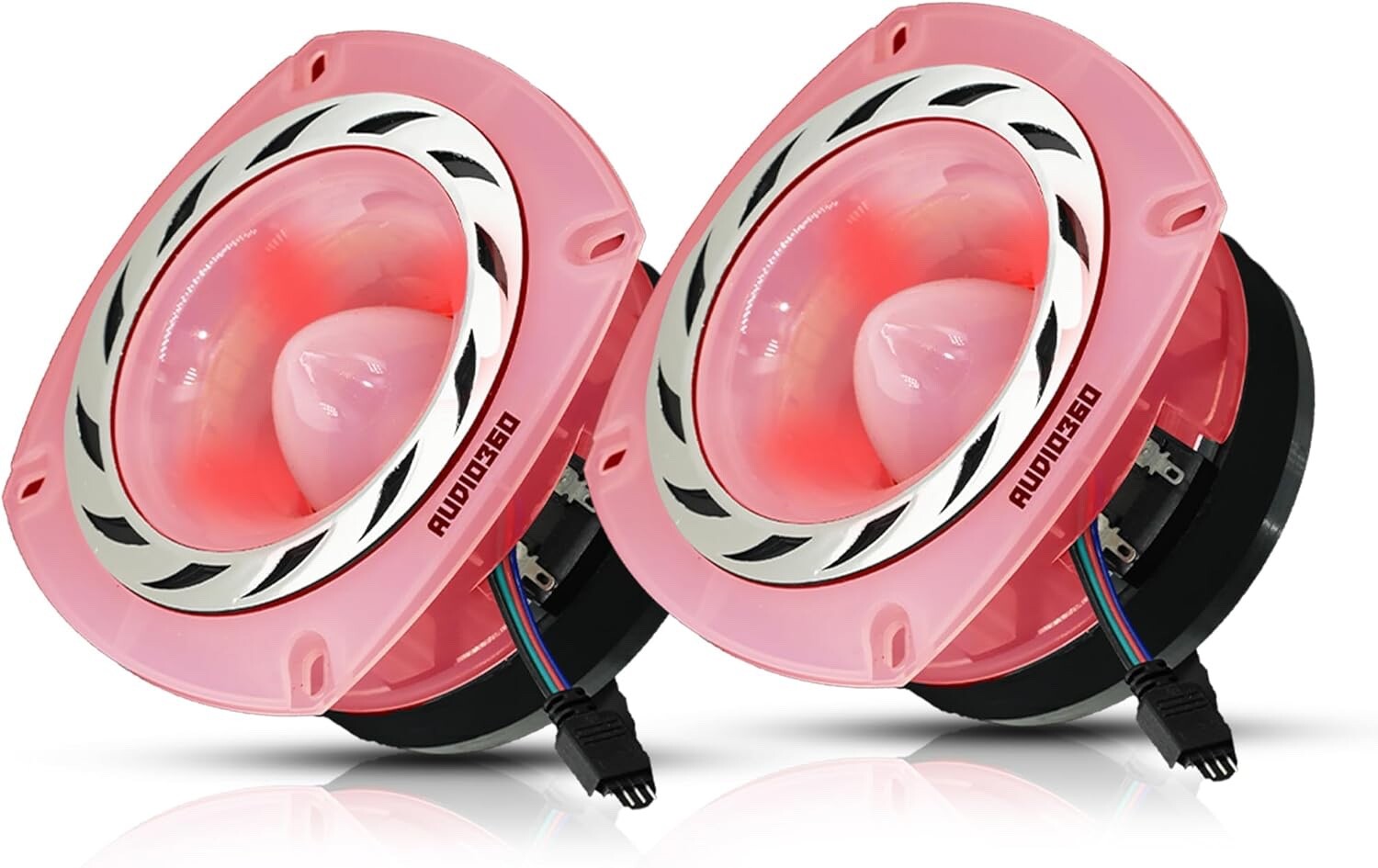 2x Audio360 AD43TW 4.72-Inch Full LED Super Tweeter Speaker, 4 Ohm, 4000W Pair