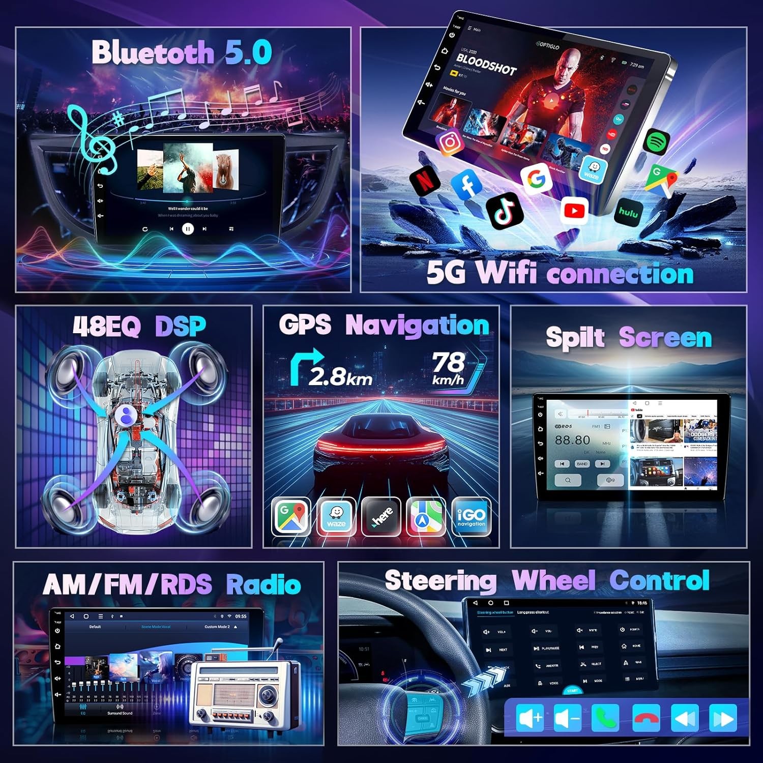 13.1” Car Stereo Radio For Chevy Silverado GMC Sierra 2014-2018 Carplay Android