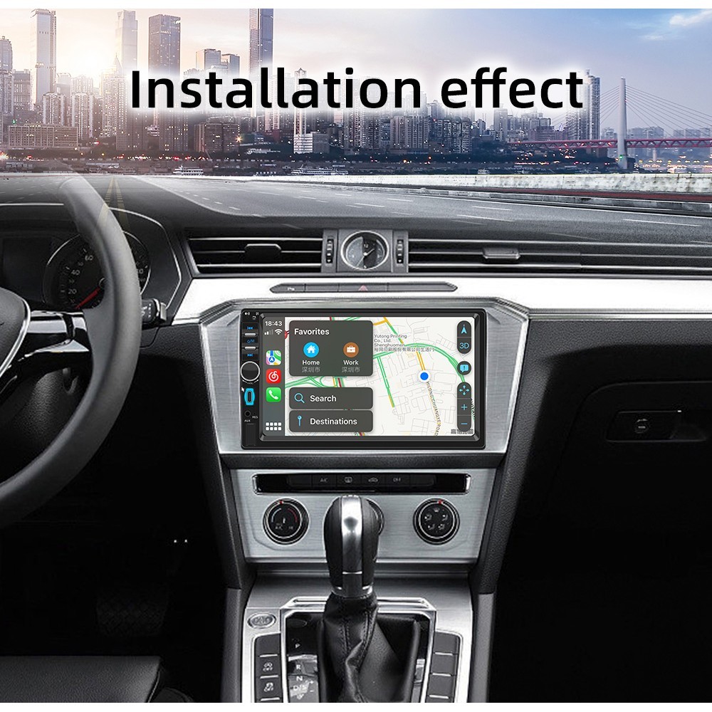 Wired CarPlay Reversing Image Car MP5 Player with Bluetooth F7018C