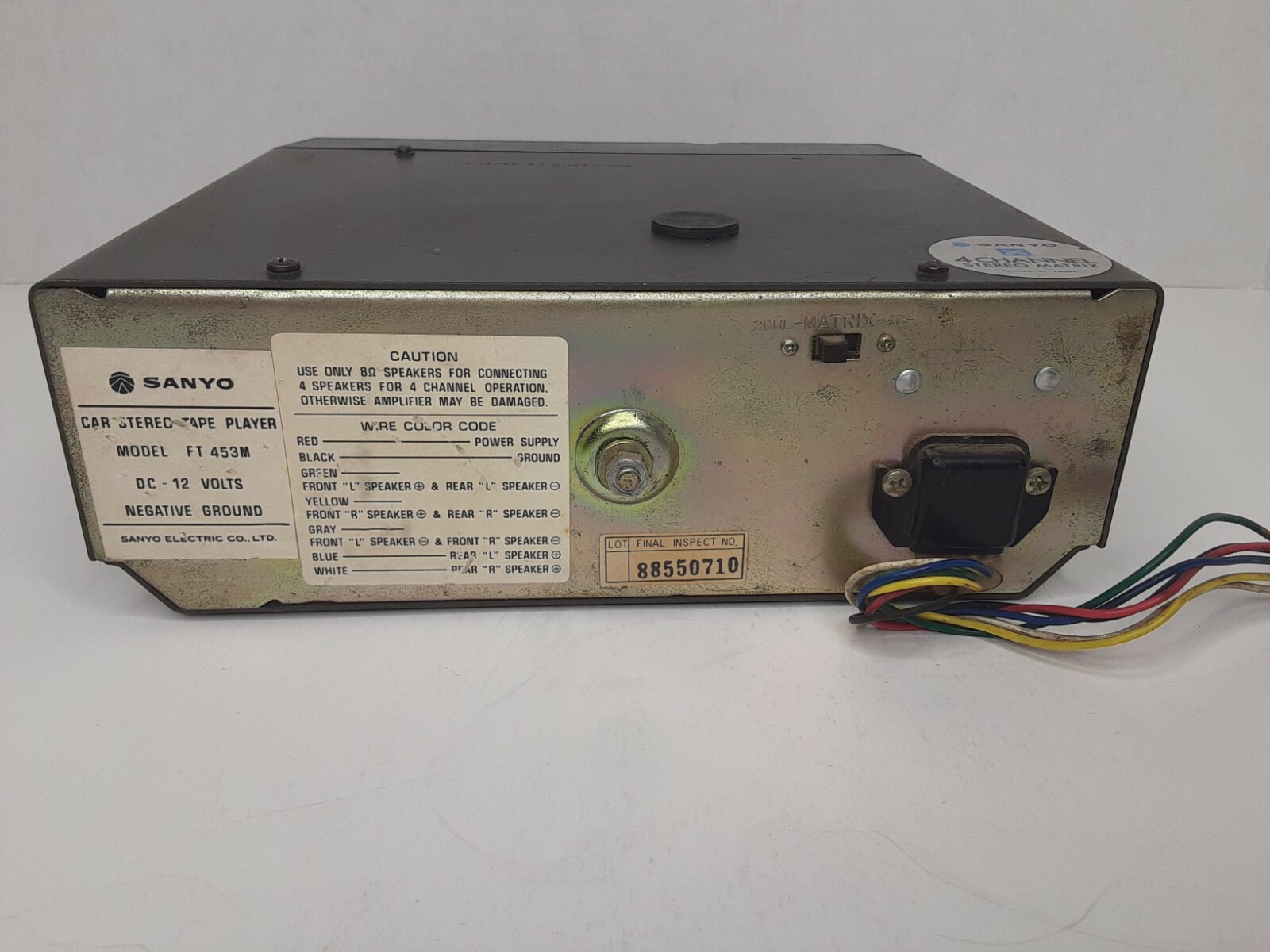 Vtg HTF Sanyo FT 453M Cassette Car 4-Channel Stereo Matrix Japan 1971-1974 Rare