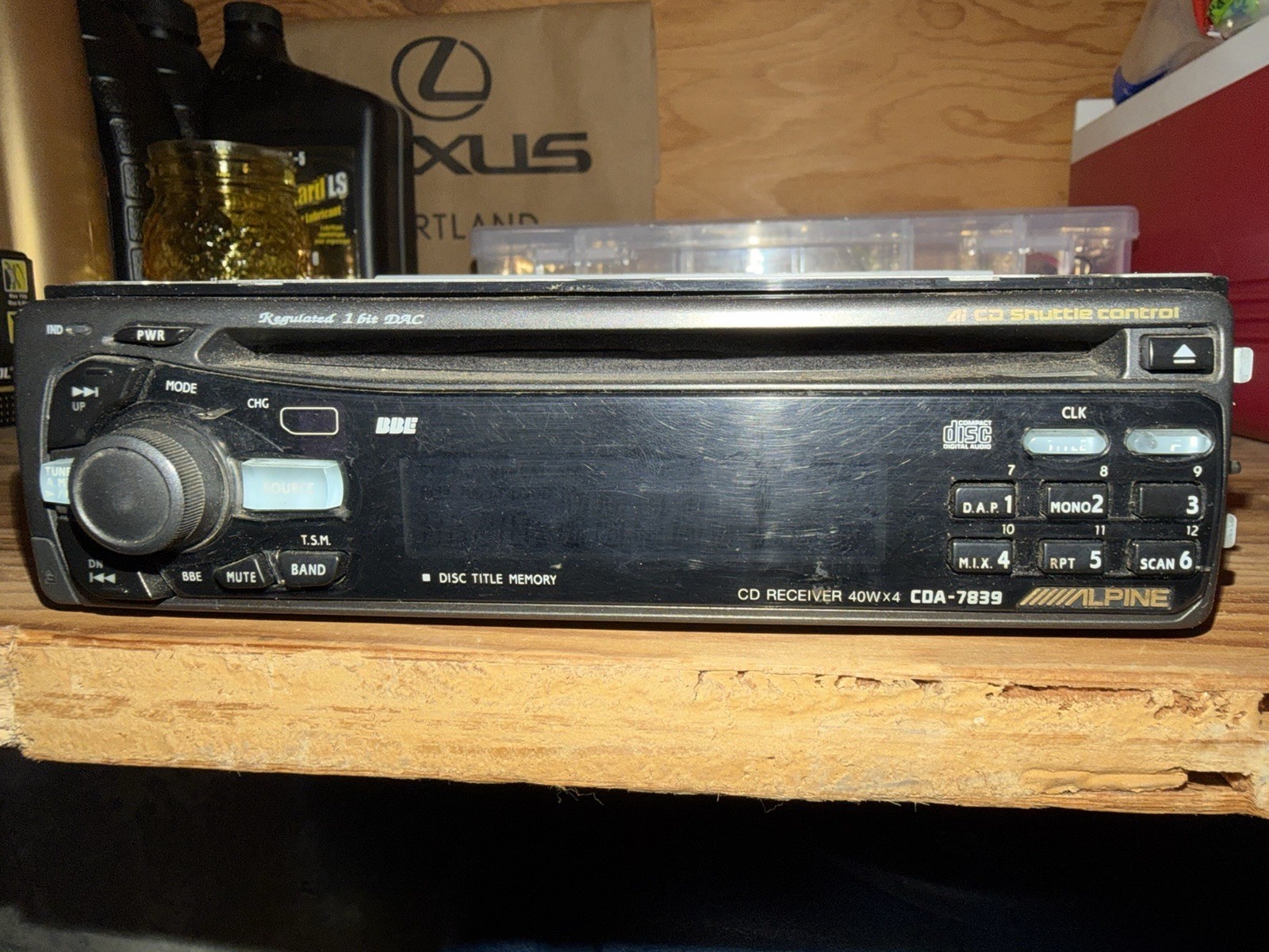 Alpine Old School Car Stereo Dash CD Player BBE AI CDA-7839