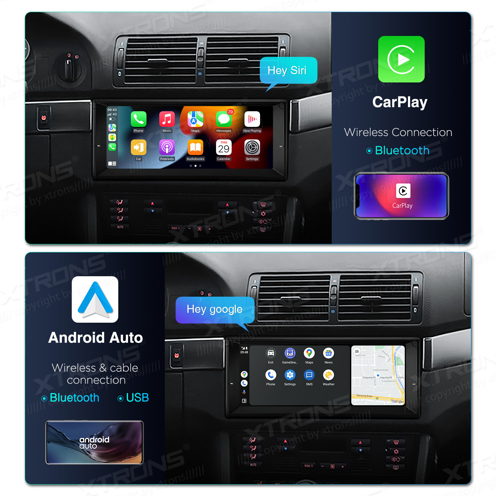 For BMW E39 E38 Android 14 GPS Navigation 10.25 Car Stereo 8-Core 4GB 64GB LTE