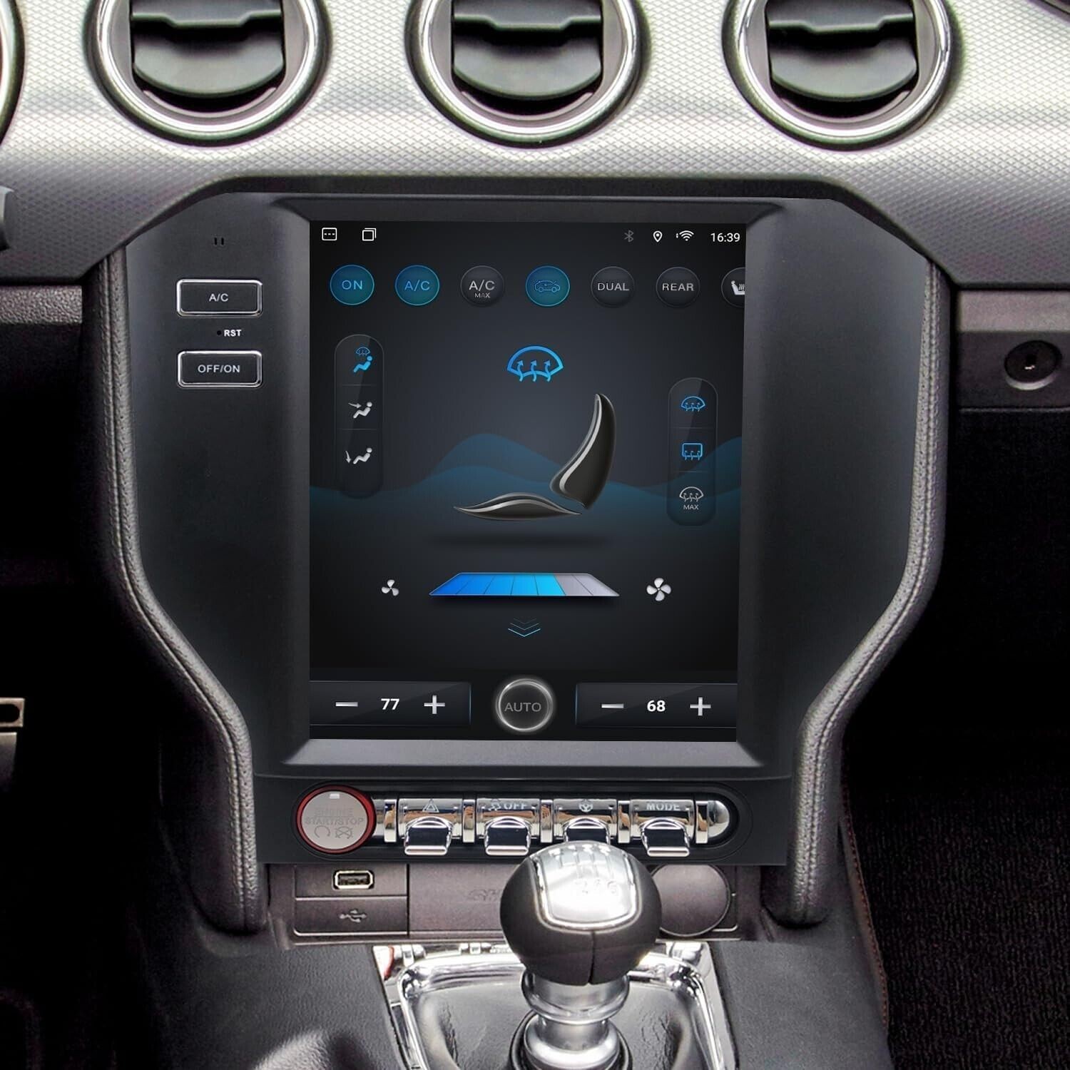 10.4″For Ford Mustang 2015-2022 Android Car Radio Stereo GPS Navi Carplay 6+128G
