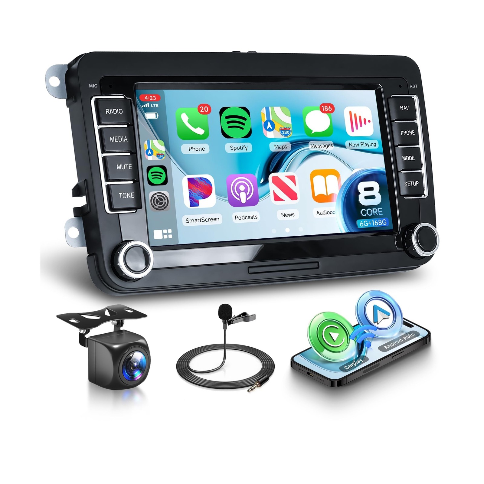 8 Core 6G+128G Android Car Stereo for VW Golf MK5 MK6 Passat Jetta Tiguan T5 …