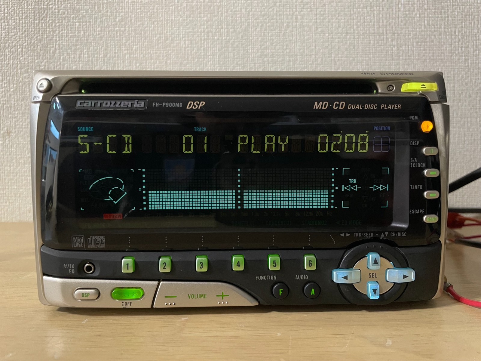 Pioneer Carrozzeria FH-P900MD 2DIN Car Audio CD MD Bluetooth Player Tested