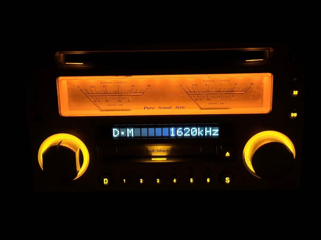 Panasonic CQ-VX5500D 2DIN Car Audio CD MD Player Analog Meter Silver Tested