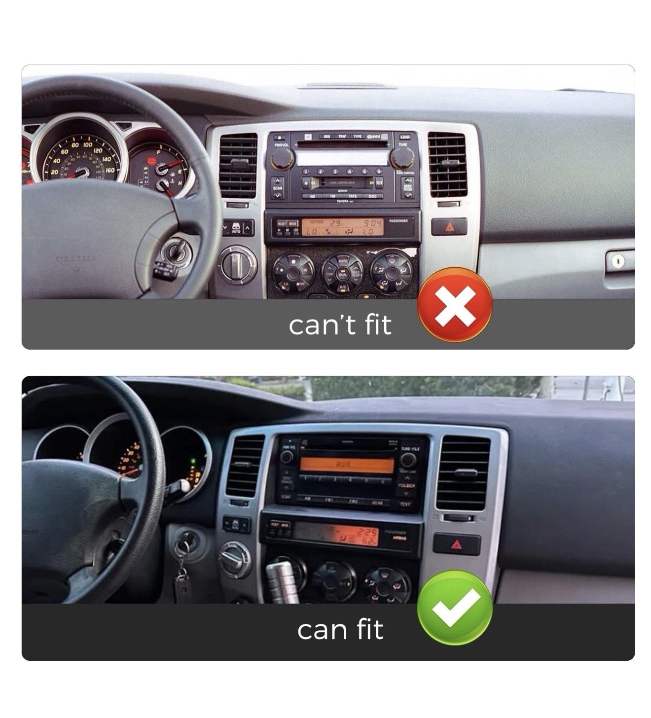 for Toyota 4Runner Radio Upgrade 2003-2009 CarPlay/Android Auto/FM,8 core 4+64G