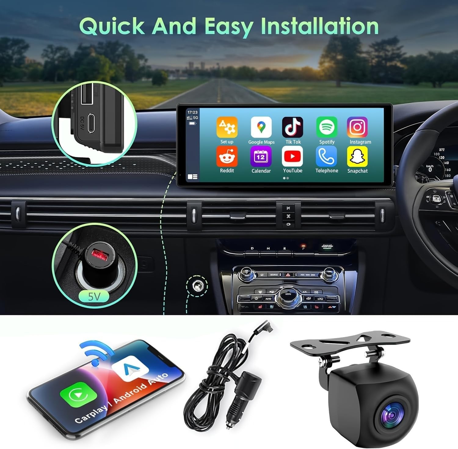 10.26” Bluetooth Car Audio Screen with Mirror Link & Enhanced Sound Options