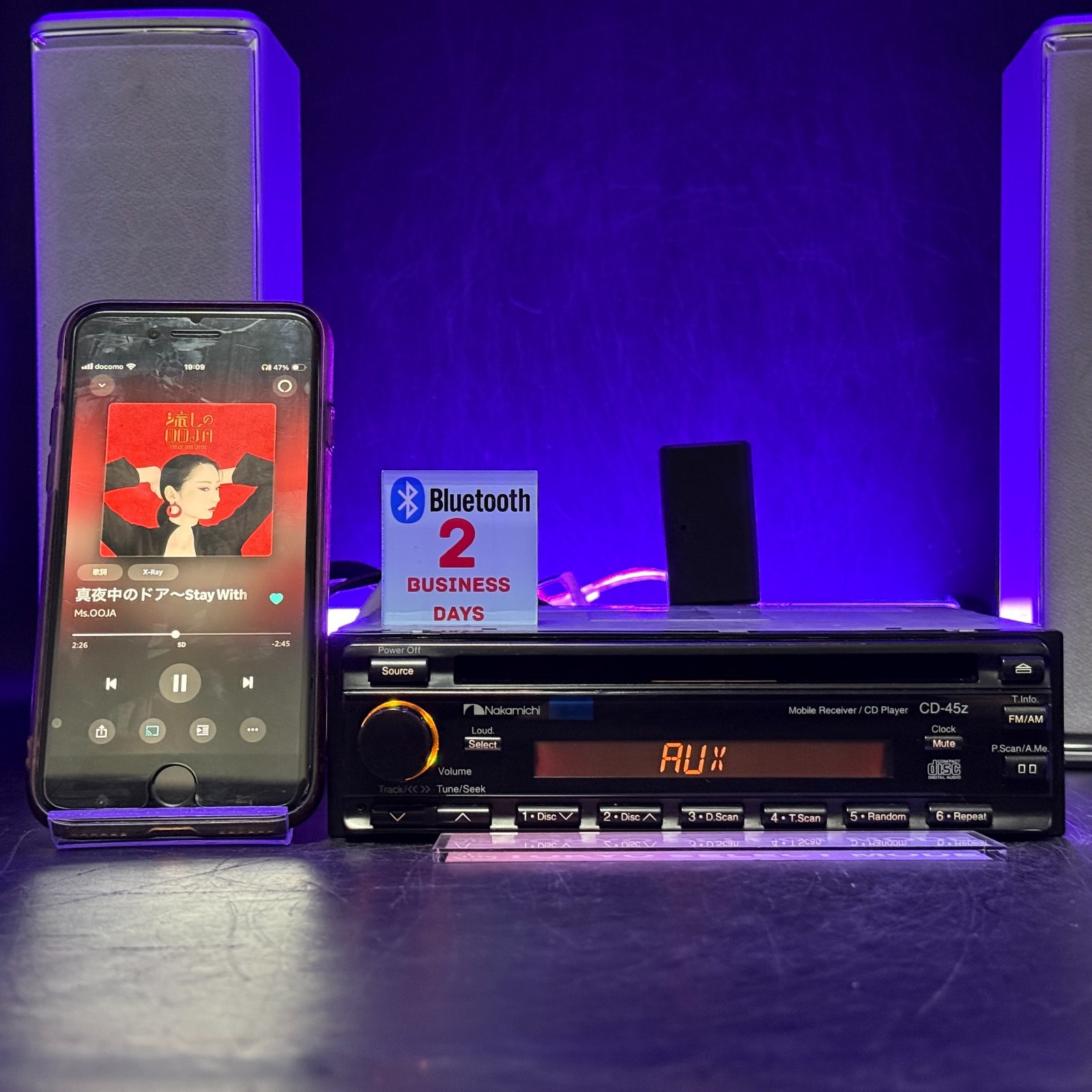 Nakamichi CD-45z 1DIN Car Audio CD Player Added Bluetooth Vintage JDM In Stock