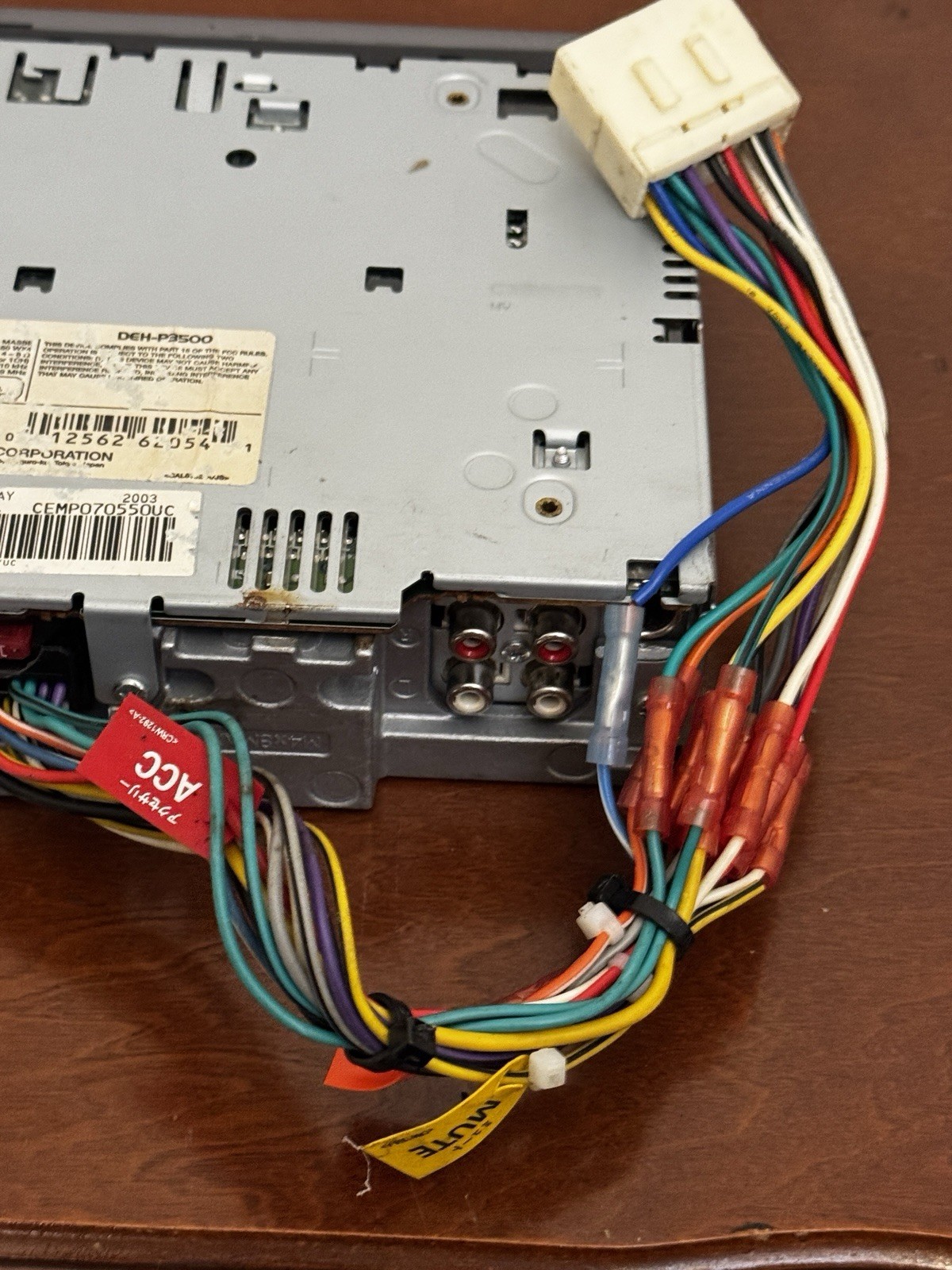 Pioneer DEH-P3500 October 2003 Mosfet 50 Wx4 Car Stereo CD Player