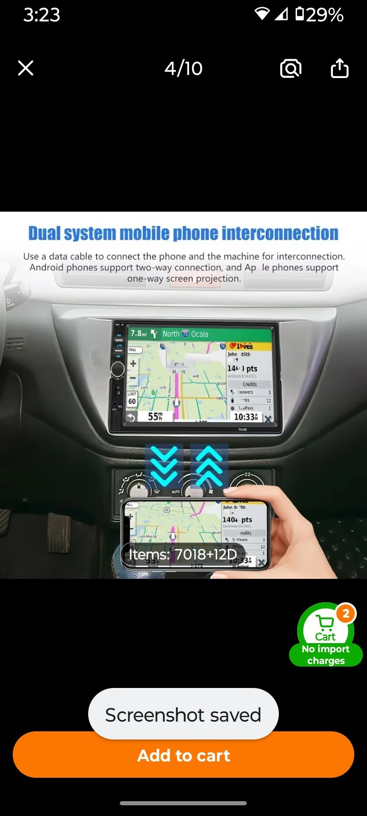 7″ Double 2 DIN Car MP5 Player Bluetooth Touch Screen Stereo Radio With Camera