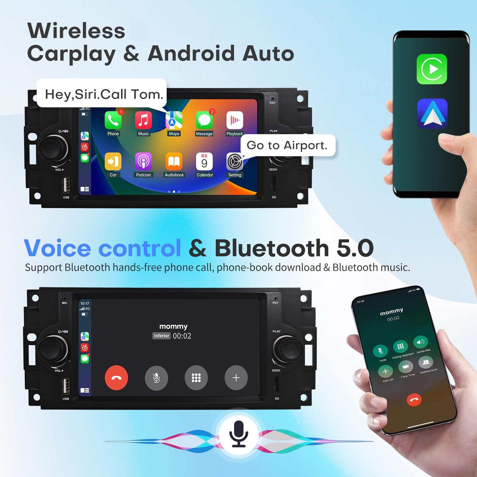 Car Radio for Dodge Ram 1500/2500 2006-2008 Chrysler 300C 2004-2008 Jeep Gran…