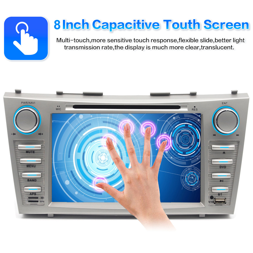 For Toyota Camry 2007 2008 2009 2010 2011 8″ Car DVD CD Stereo AM FM CarPlay GPS