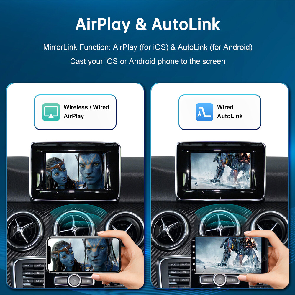 RT Wireless Android Auto CarPlay Interface for Mercedes Benz A B CLA GLA NTG4.5