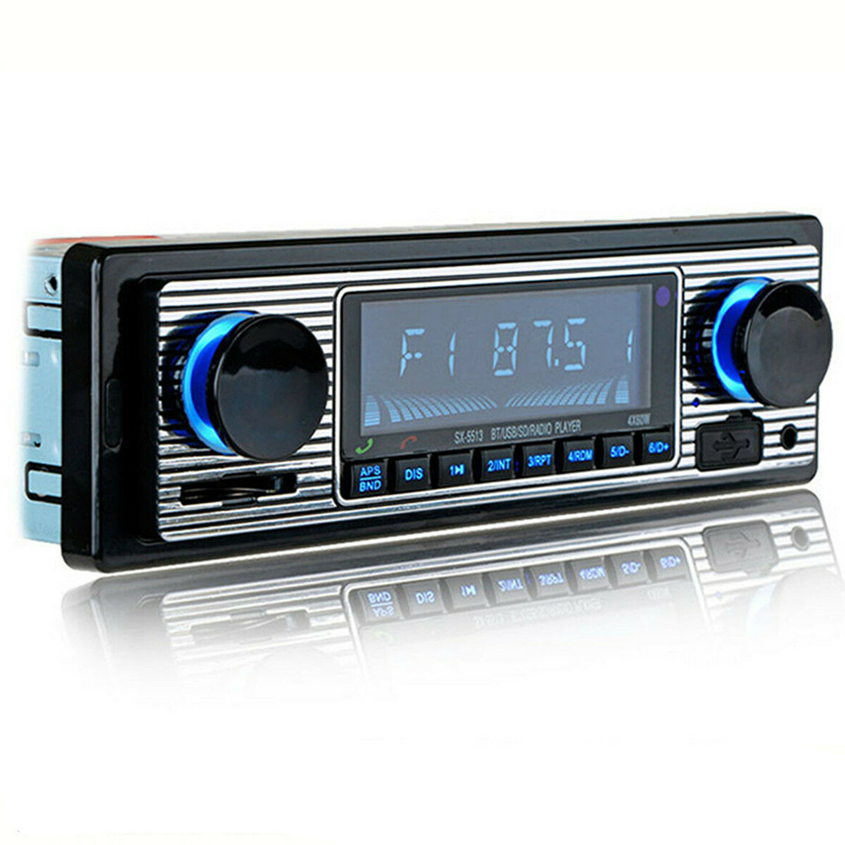 Bluetooth Vintage Car FM Radio MP3 Player USB Stereo RCA Audio Receiver AUX