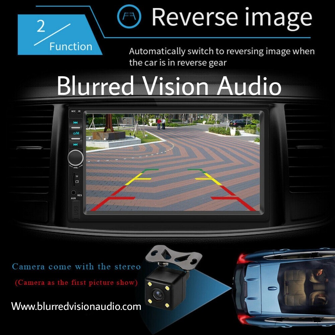 Blurred Vision BV-7018B Double Din in-Dash Head Unit Bluetooth Mirrorlink New