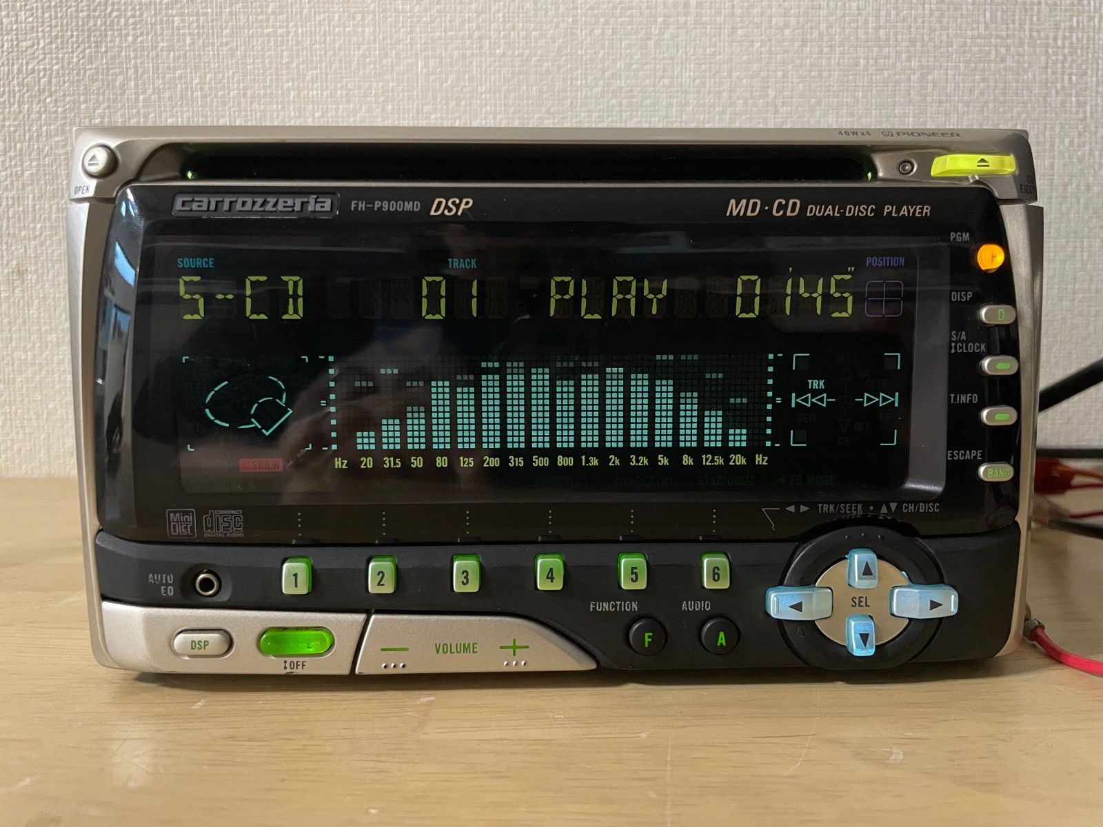 Pioneer Carrozzeria FH-P900MD 2DIN Car Audio CD MD Bluetooth Player Tested