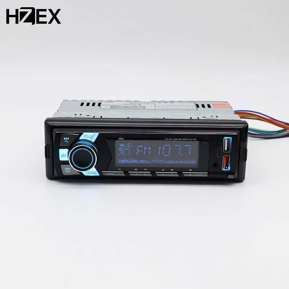 HZEX Single Din Bluetooth Car Stereo, Mechless Media Player AM/FM/USB/SD/AUX