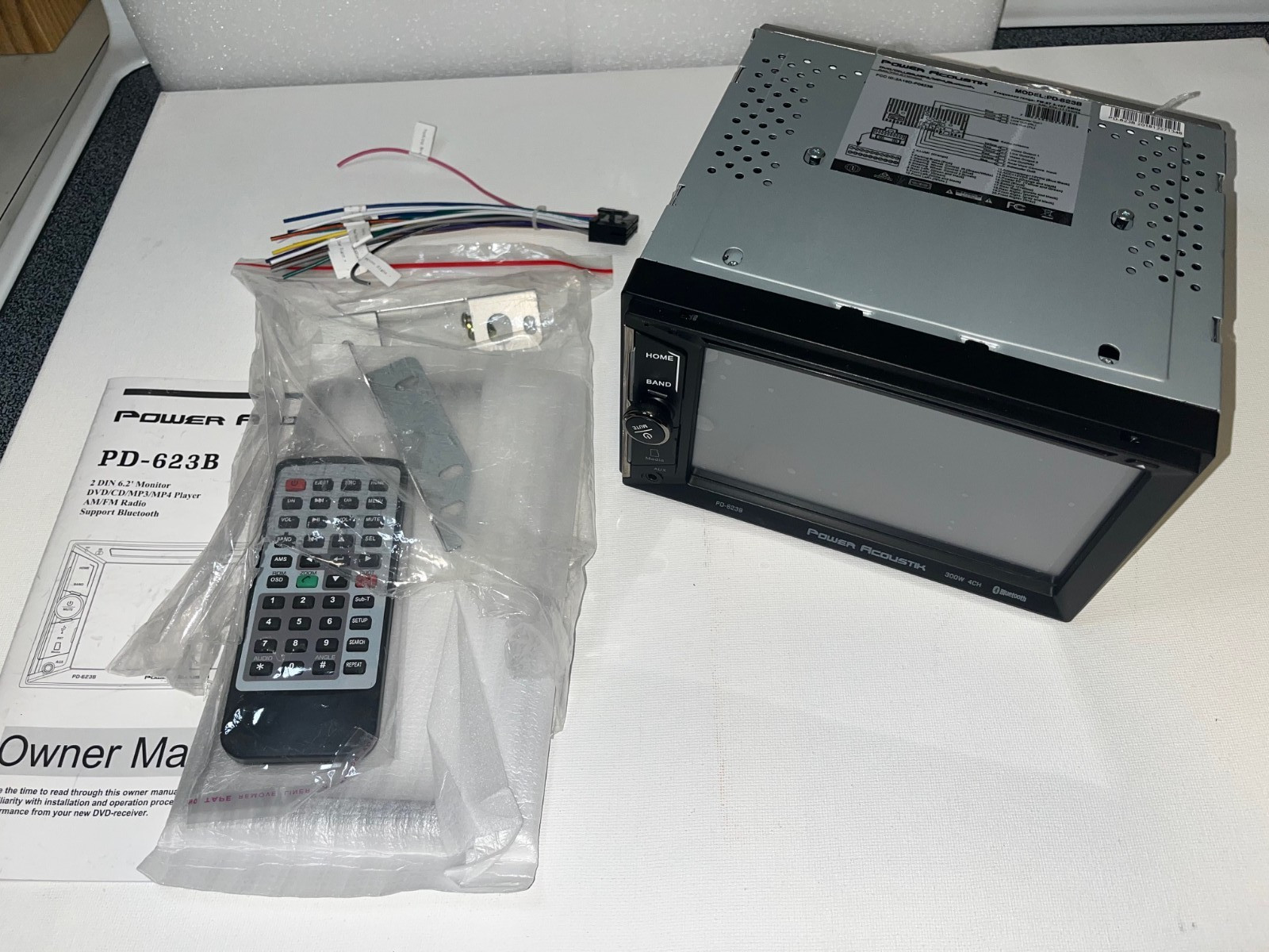 Power Acoustik PD623B 6.2″ CD DVD Bluetooth USB AUX 300W Amplifier Car Stereo