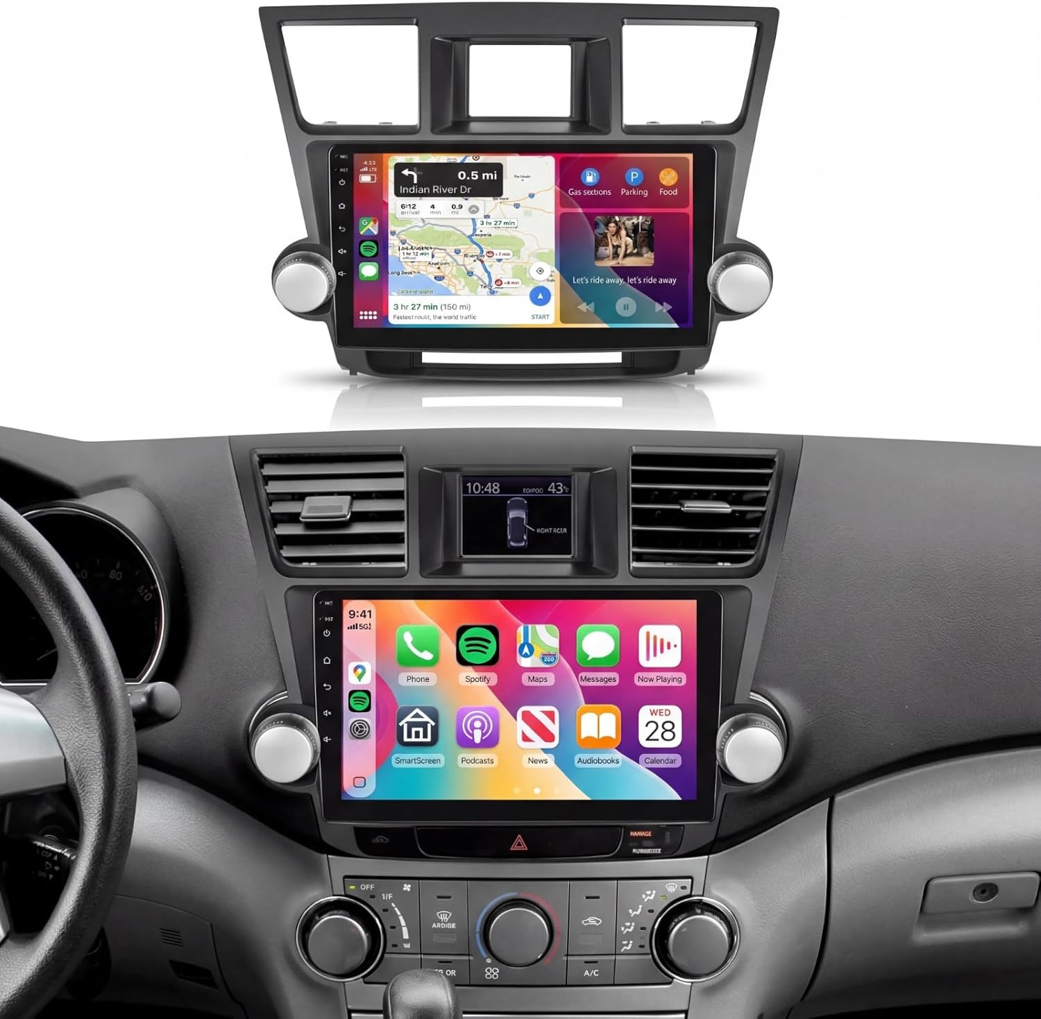 2+64GB JBL Carplay FM Android 13.0 GPS Car Radio For Toyota Highlander 2008-2013