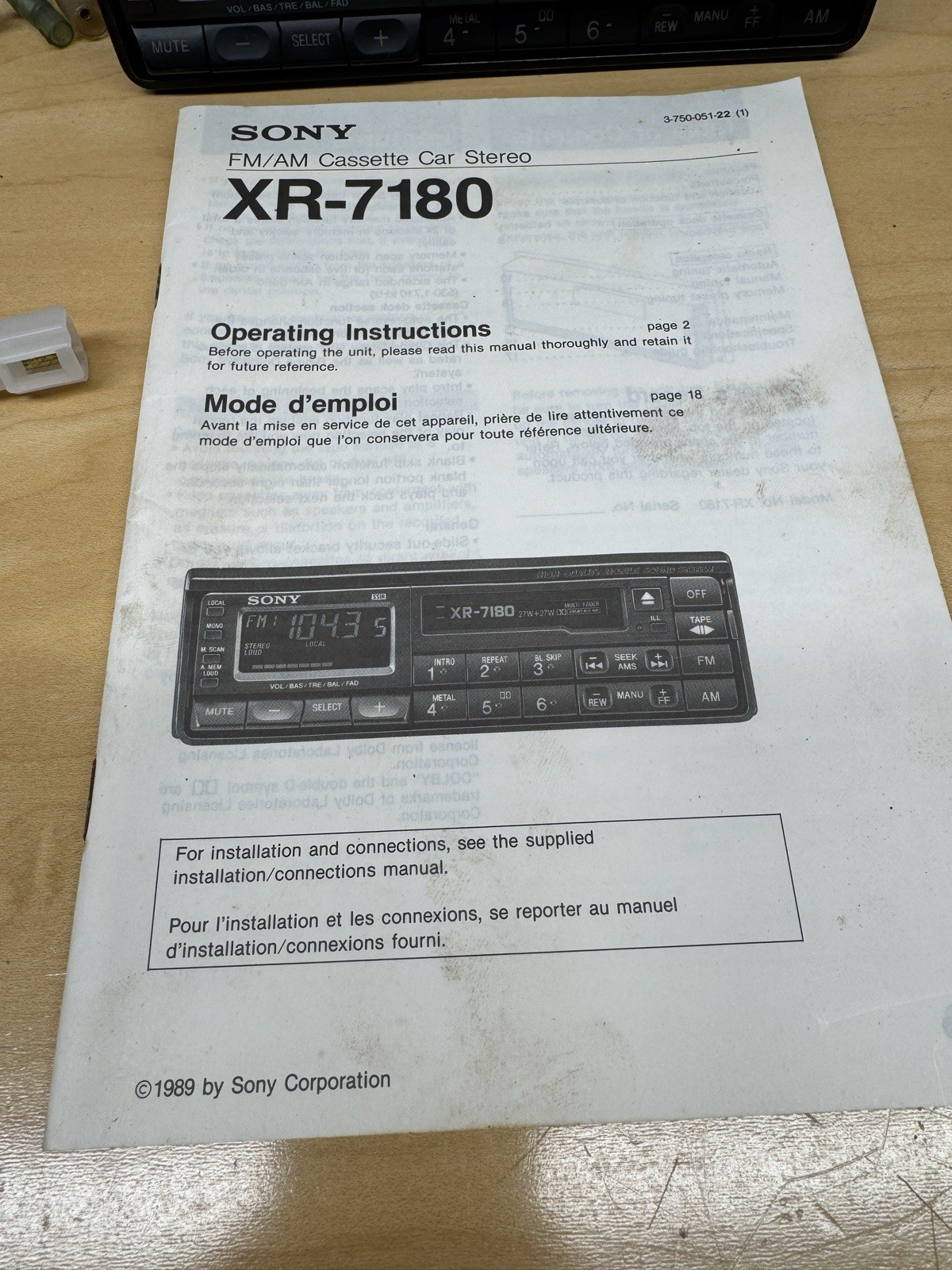 Sony XR-7180 FM/AM Cassette Car Stereo High Quality Mobile Sound System